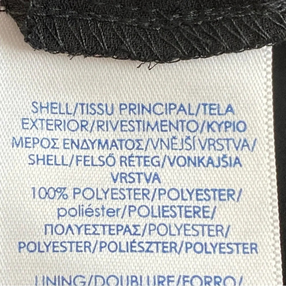 Chaps Black Elastic Waist Front Slit Pleated Pull On Lined Maxi Skirt Size L - Picture 7 of 8